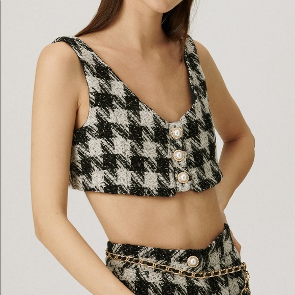 Houndstooth tweed top - Picture 5 of 10